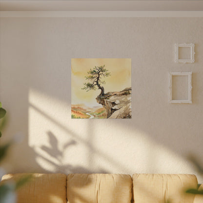 Golden Hour Pine Tree Canvas Art - Japandi Fukinsei