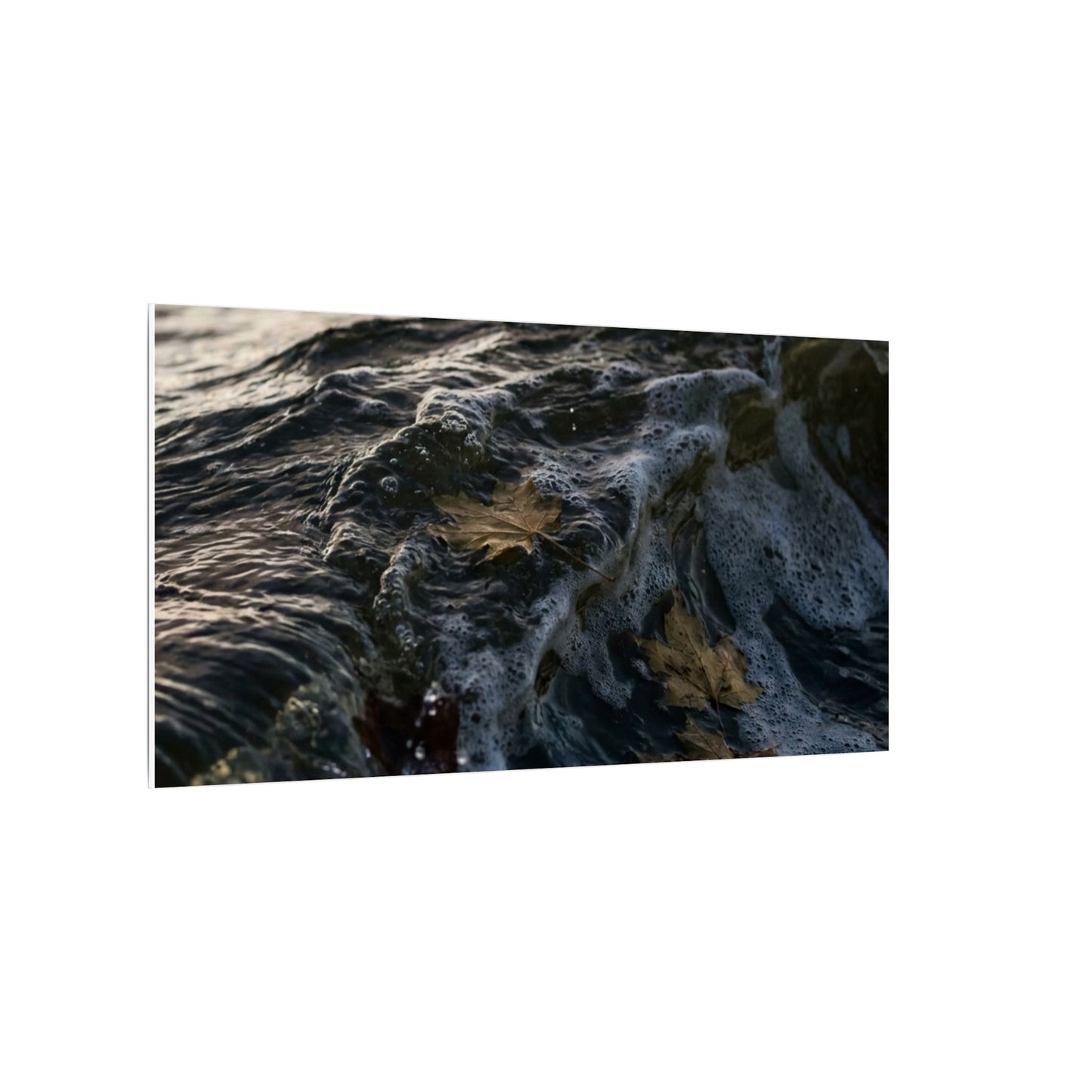 Dark Japandi Ocean Wave in Dawn | Moody Minimal Canvas Art