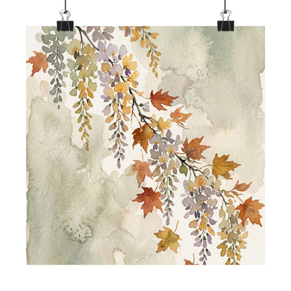 Golden Hour Wisteria Wall Art Print - Japandi Ma