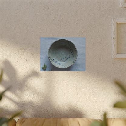 Spring Ceramic Bowl Minimal Line Canvas Art | Warm Decor