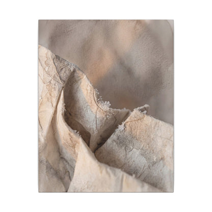 Japandi Paper Fold in Candlelight | Watercolor Canvas Art