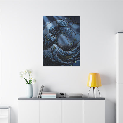 Ocean Wave Spring Canvas Art | Kintsugi Artful Design