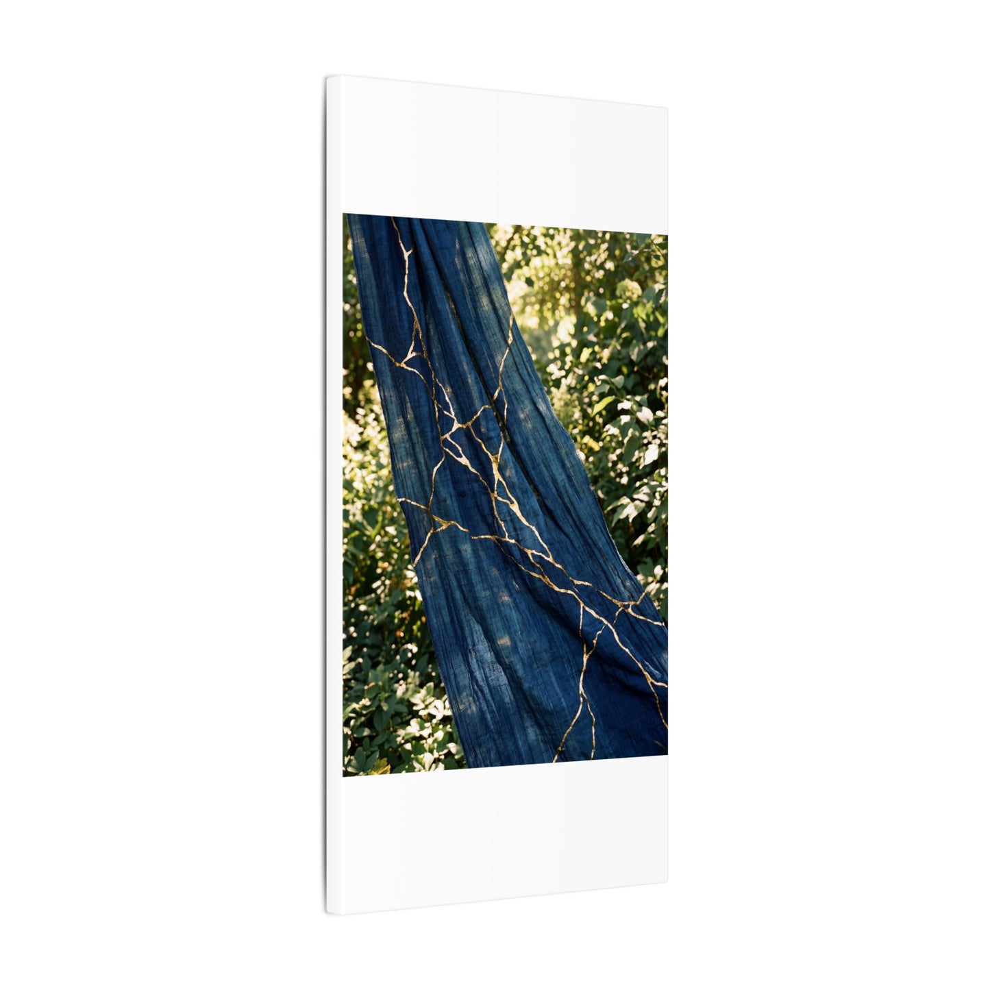 Resilient Silk Drape Canvas Art - Gold Repair Kintsugi