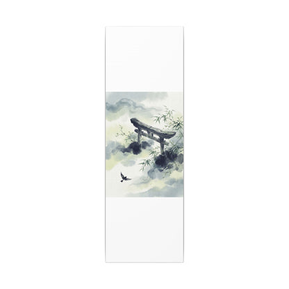Torii Gate Sumi E Canvas Art | Serene Zen Art
