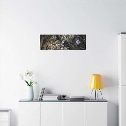 Moonlit Garden Japanese Pattern Canvas Art | Elegant Japandi Art