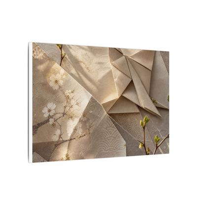 Golden Hour Paper Fold Canvas Art - Japandi Fukinsei