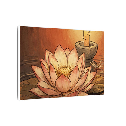 Lotus Flower Summer Canvas Art | Zen Contemplative Design