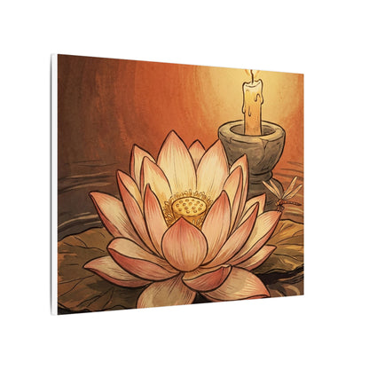 Lotus Flower Summer Canvas Art | Zen Contemplative Design