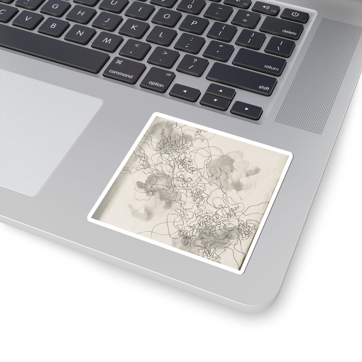 Japandi Shadow Play in Golden Hour | Minimal Line Sticker Art Print