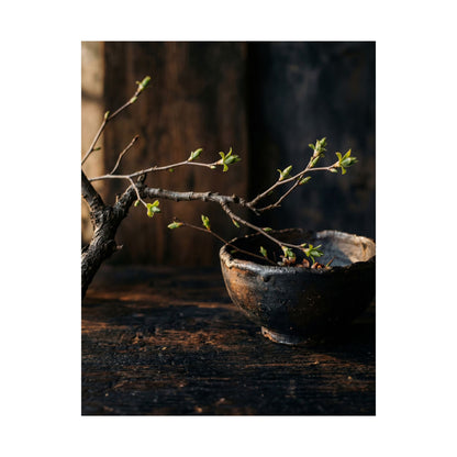 Mono No Aware Ceramic Bowl Wall Art Print - Dark Japandi Moody Minimal