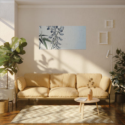 Zen Wisteria in Moonlight | Ukiyo E Inspired Canvas Art