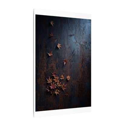 Moonlight Rust Patina Canvas Art - Dark Japandi Mono No Aware