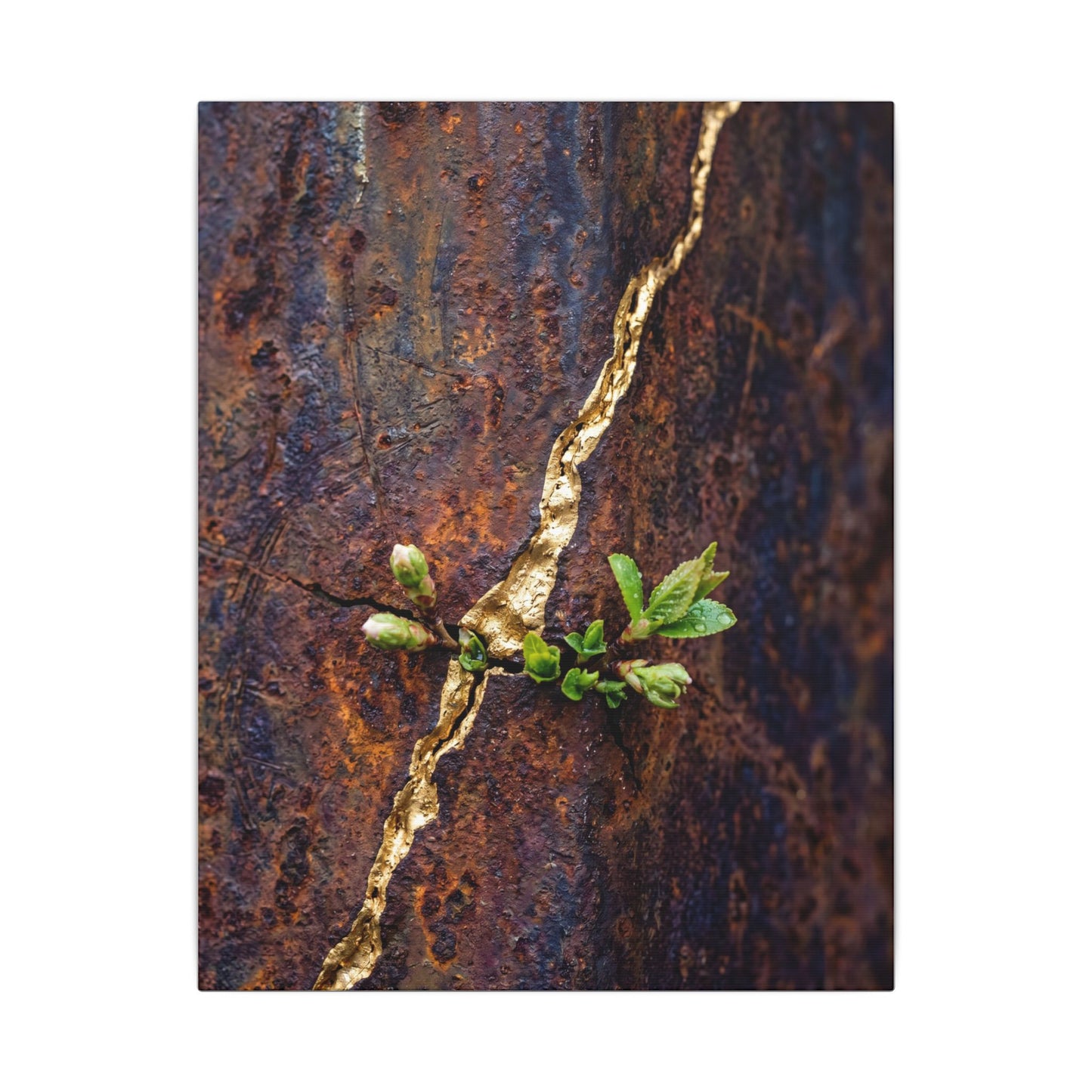 Overcast Rust Patina Canvas Art - Kintsugi Datsuzoku
