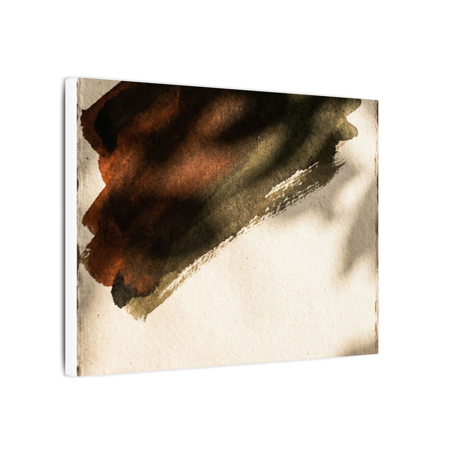 Ink Brushstroke Canvas Art | Summer Dark Japandi Moody Minimal Art