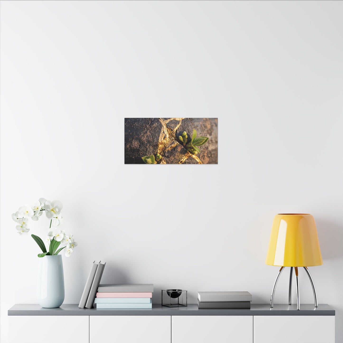 Rust Patina Gold Repair Canvas Art | Resilient Kintsugi Art