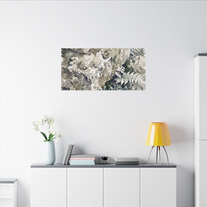 Stone Lantern Watercolor Canvas Art | Elegant Japandi Art