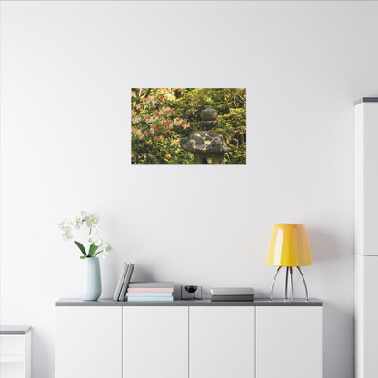 Spring Stone Lantern Gold Repair Canvas Art | Beautiful Decor