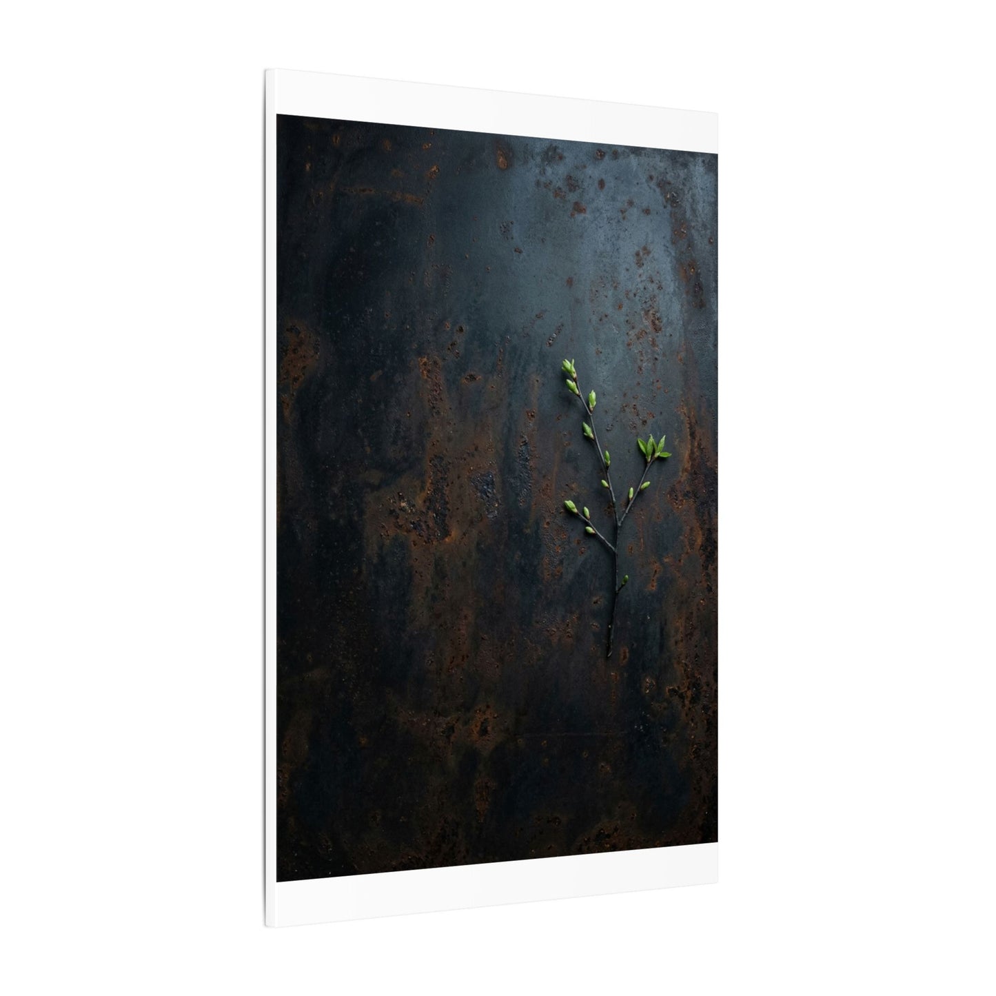 Rust Patina Moody Minimal Canvas Art | Moody Dark Japandi Art