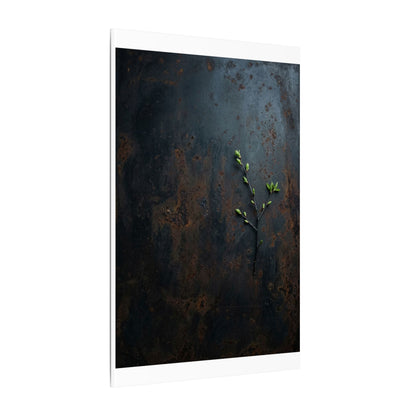 Rust Patina Moody Minimal Canvas Art | Moody Dark Japandi Art