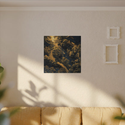 Contemplative Moonlit Garden Canvas Art - Ukiyo E Inspired Zen
