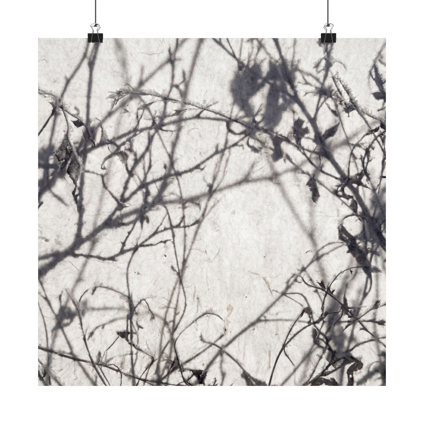 Shadow Play Wall Art Print | Winter Japandi Japanese Pattern Art