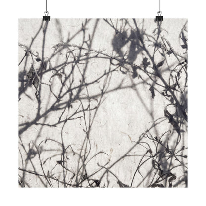 Shadow Play Wall Art Print | Winter Japandi Japanese Pattern Art