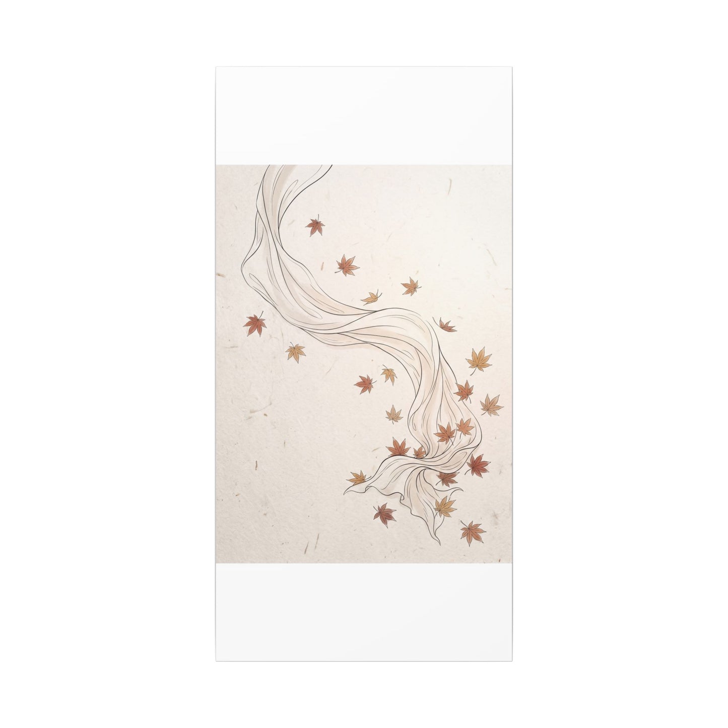 Japandi Silk Drape in Dawn | Minimal Line Canvas Art