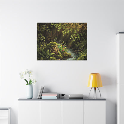 Golden Hour Silk Drape Canvas Art - Dark Japandi Datsuzoku