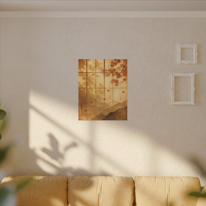 Shoji Screen Texture Canvas Art | Earthy Japandi Art
