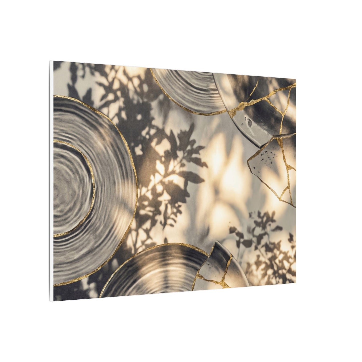 Healing Water Ripple Canvas Art - Gold Vein Kintsugi