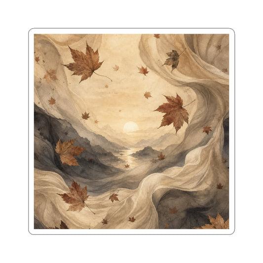 Japandi Silk Drape in Dawn | Watercolor Sticker