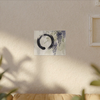Wisteria Enso Canvas Art | Serene Zen Art