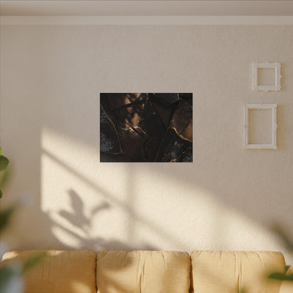Fukinsei Broken Pottery Canvas Art - Dark Japandi Dark Texture
