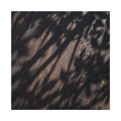 Shadow Play Summer Canvas Art | Dark Japandi Moody Design