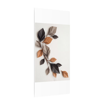 Paper Fold Autumn Canvas Art | Japandi Earthy Design