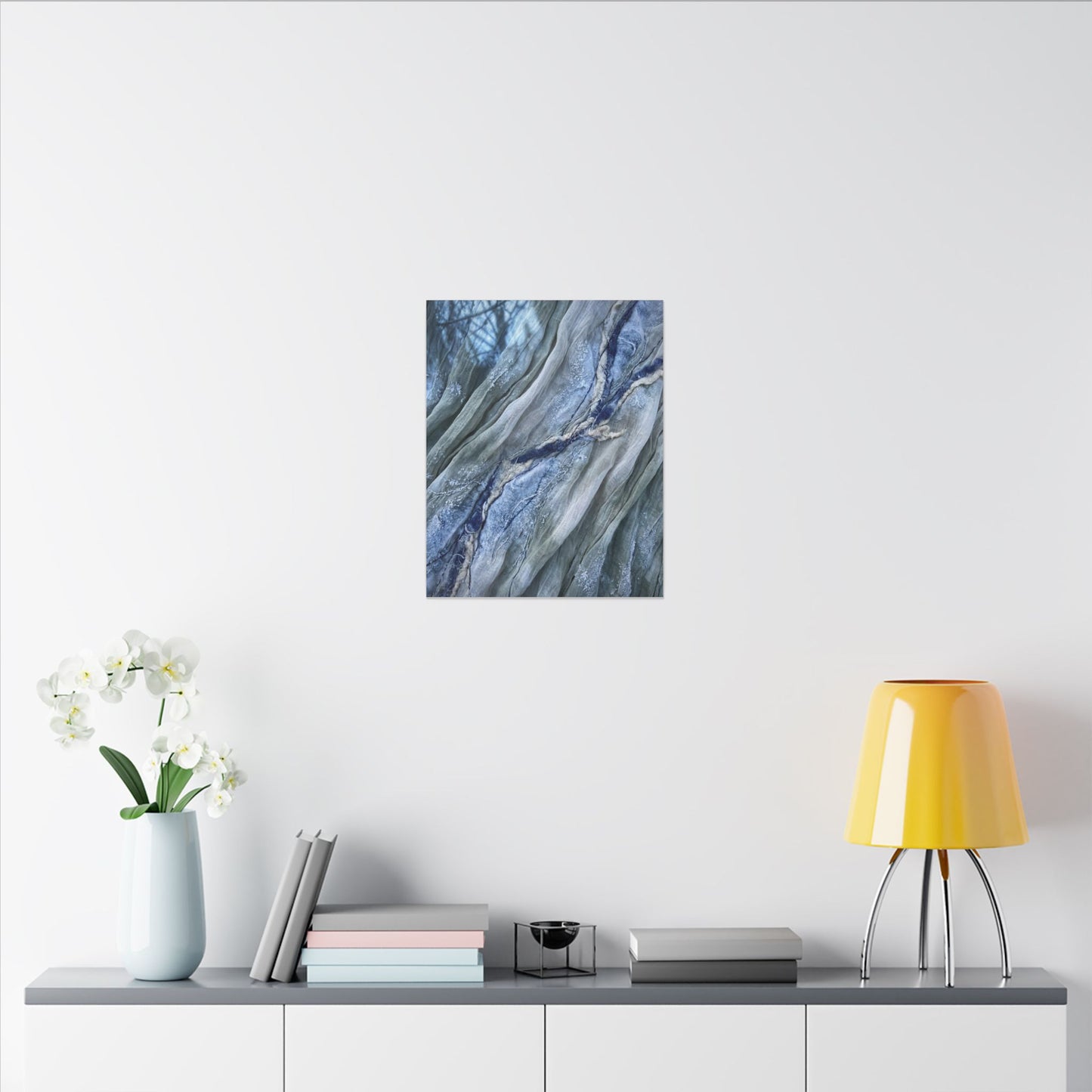 Moonlight Silk Drape Canvas Art - Japandi Mono No Aware