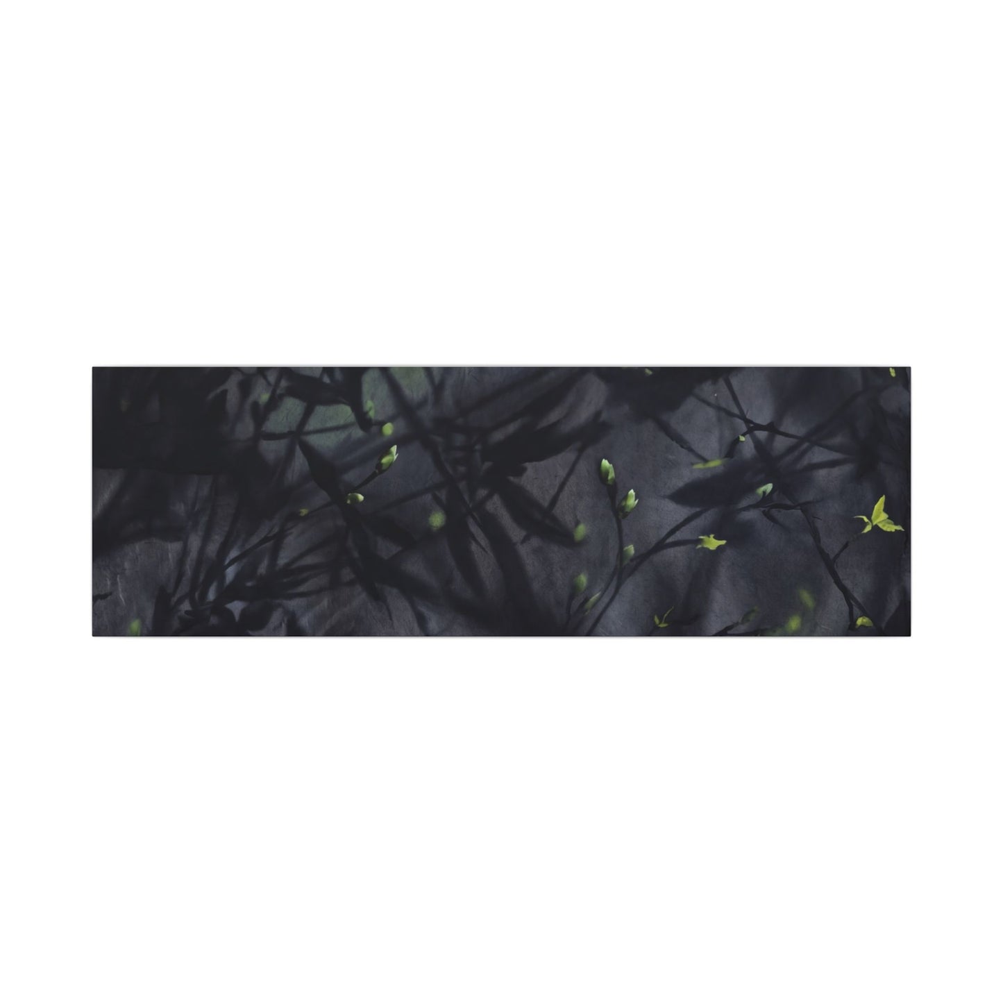 Shadow Play Spring Canvas Art | Dark Japandi Atmospheric Design