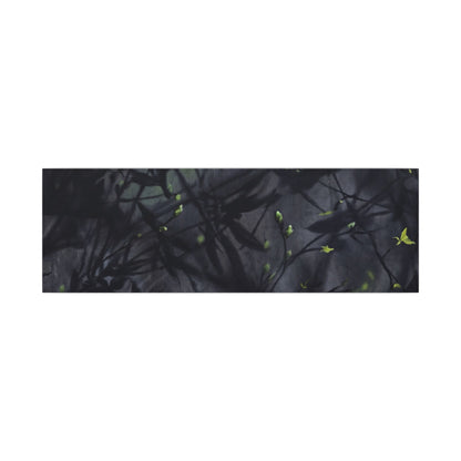 Shadow Play Spring Canvas Art | Dark Japandi Atmospheric Design