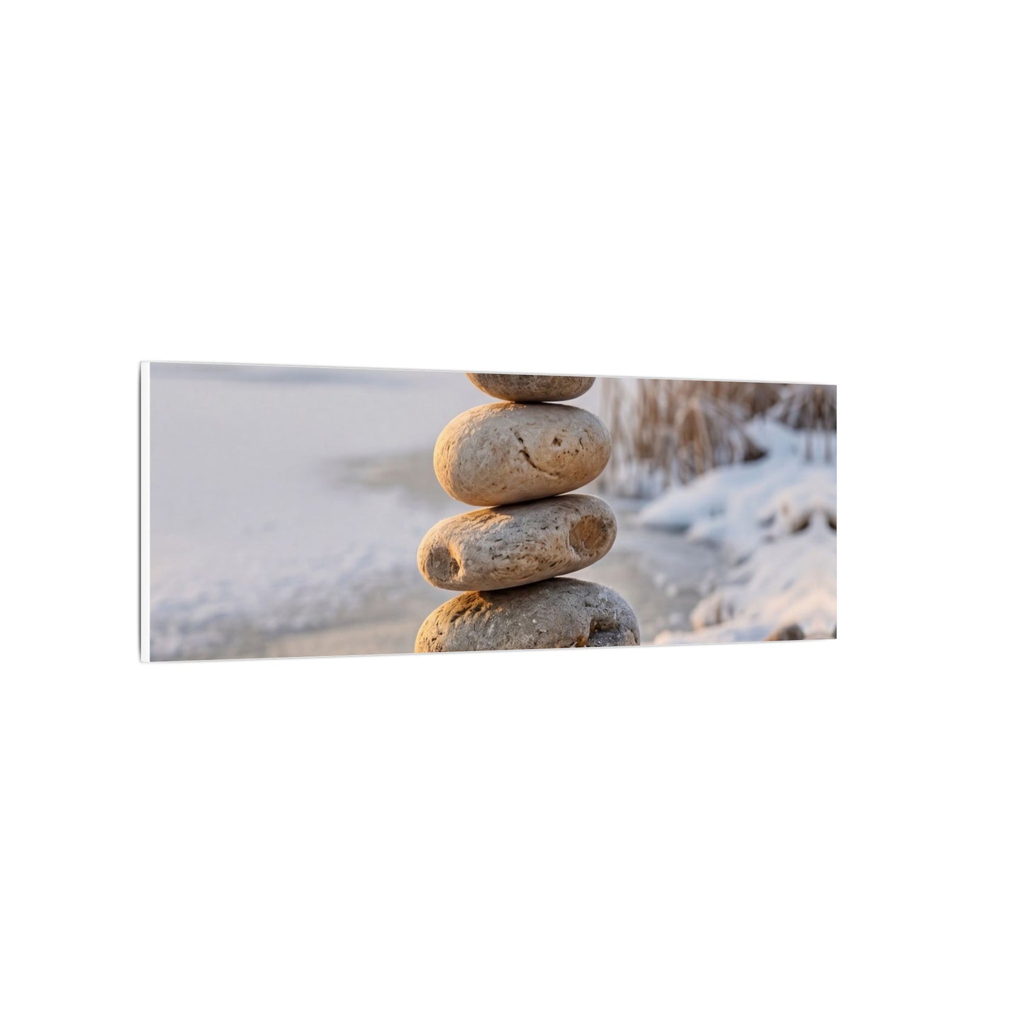 Ma River Stones Canvas Art - Japandi Japanese Pattern