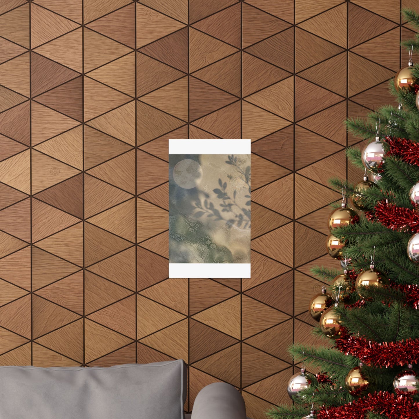 Winter Shadow Play Texture Wall Art Print | Cozy Decor