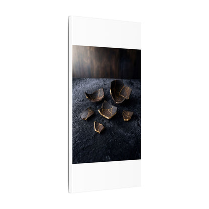 Winter Broken Pottery Shadow Zen Canvas Art | Bold Decor