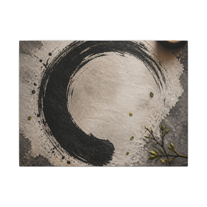 Candlelight Ink Brushstroke Canvas Art - Zen Ma
