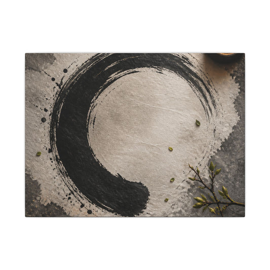 Candlelight Ink Brushstroke Canvas Art - Zen Ma