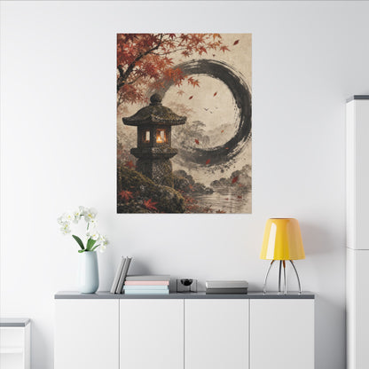 Ma Stone Lantern Canvas Art - Zen Enso