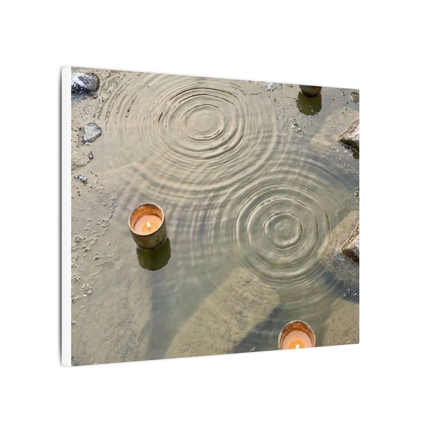Water Ripple Canvas Art | Winter Japandi Japanese Pattern Art
