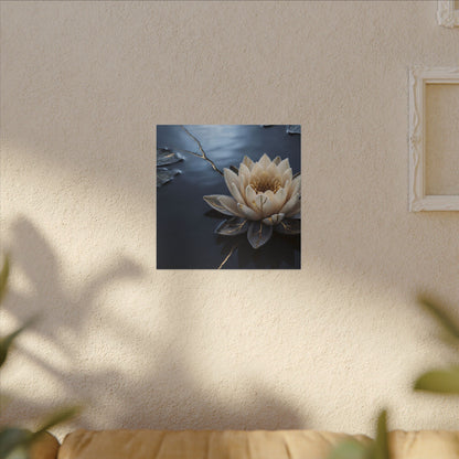 Beautiful Lotus Flower Canvas Art - Gold Vein Kintsugi