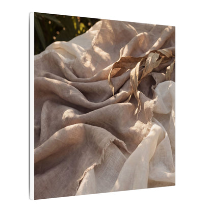 Silk Drape Summer Canvas Art | Japandi Neutral Design