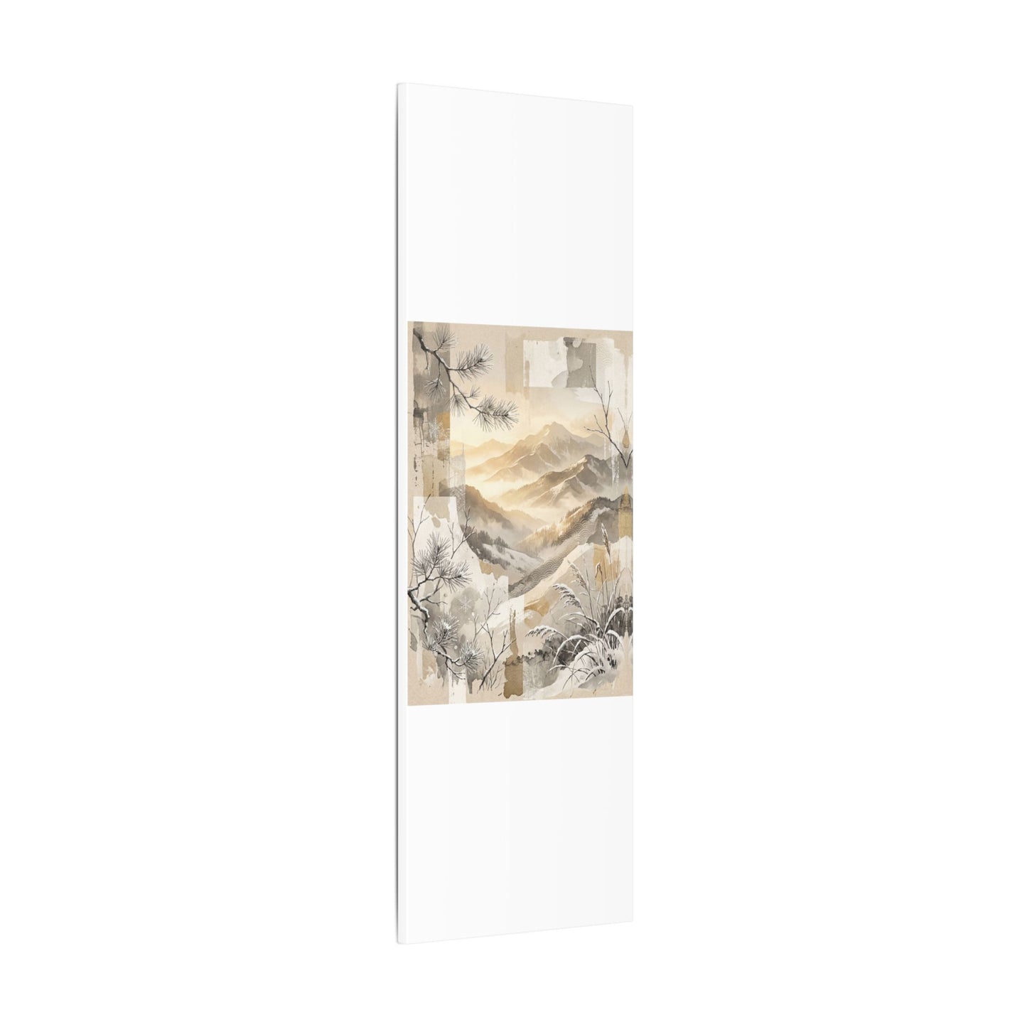Shibui Mountain Mist Canvas Art - Japandi Japanese Pattern