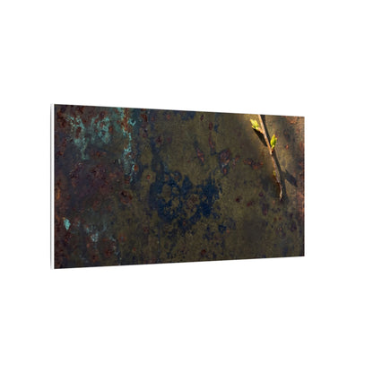 Golden Hour Rust Patina Canvas Art - Dark Japandi Ma