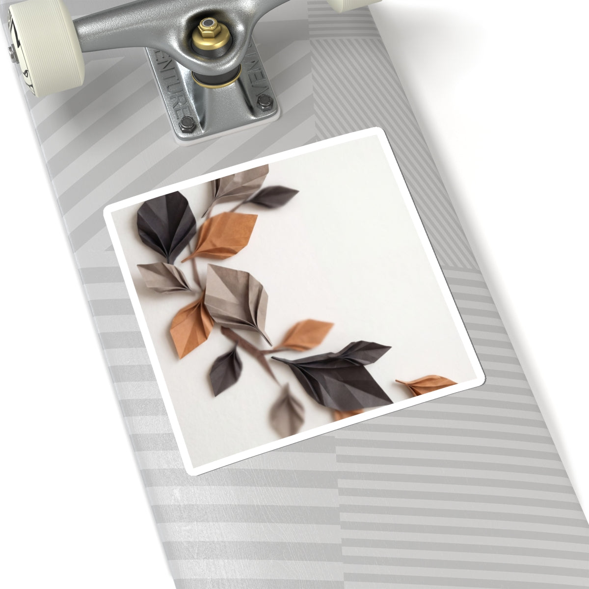 Paper Fold Minimal Line Sticker | Warm Japandi Art Art Print